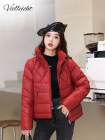 vielleicht stand collar women autumn winter outwear jacket solid sweet casual students padded jackets women winter coat clothes