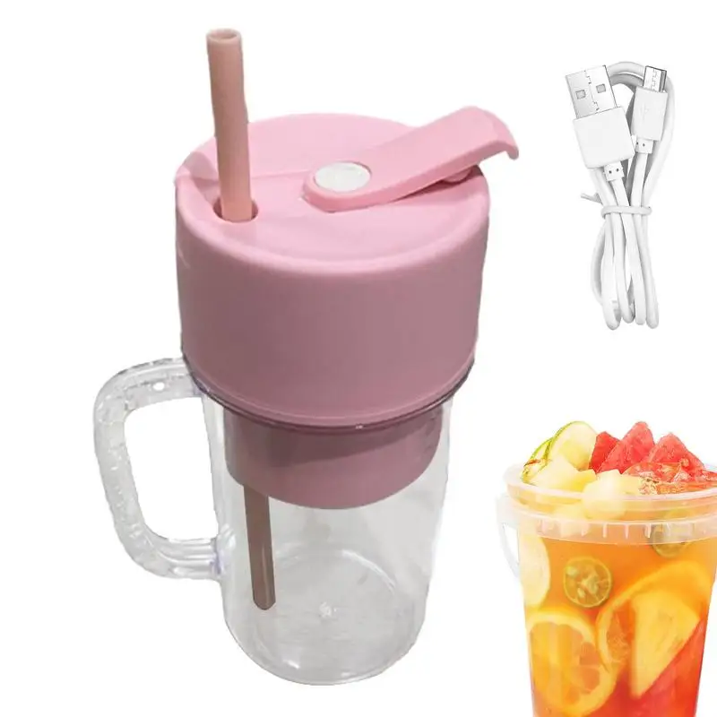 

Мини-блендер 400 мл, блендер персонального размера для смузи, портативный мини-блендер, перезаряжаемый портативный мини-миксер для фруктового сока