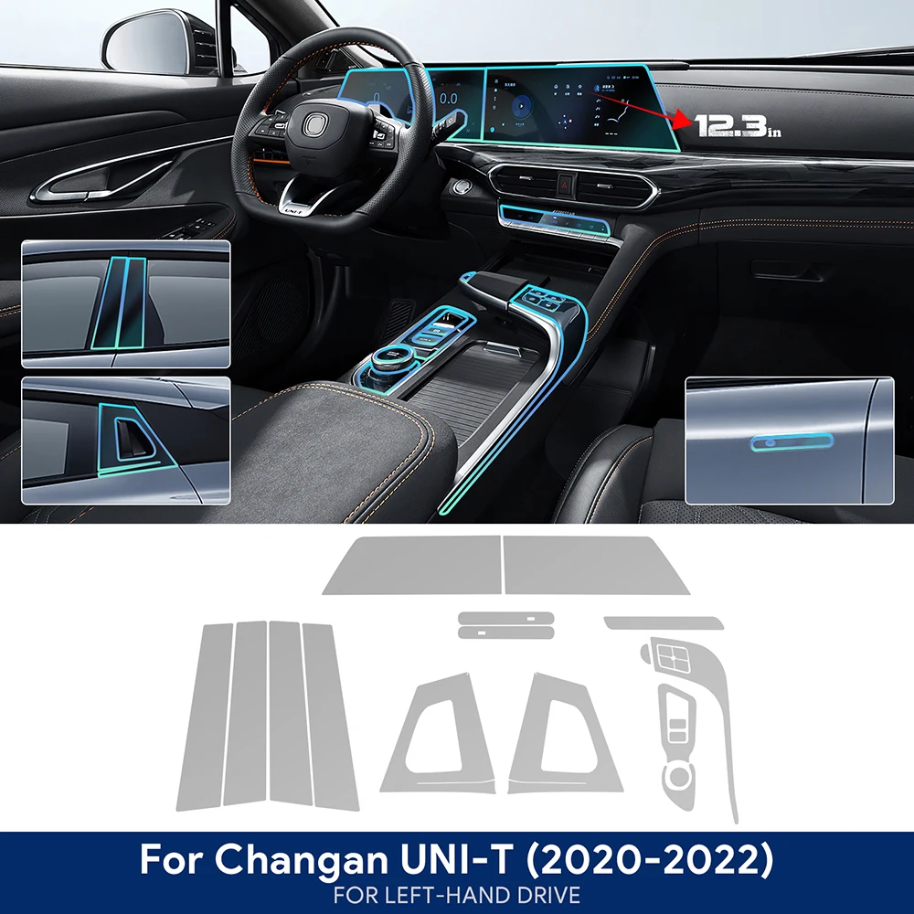 

Автомобильная наклейка из ТПУ для Changan UNI T пленка для салона 2020 2021 2022, аксессуары, прозрачная защита, наклейка с защитой от царапин