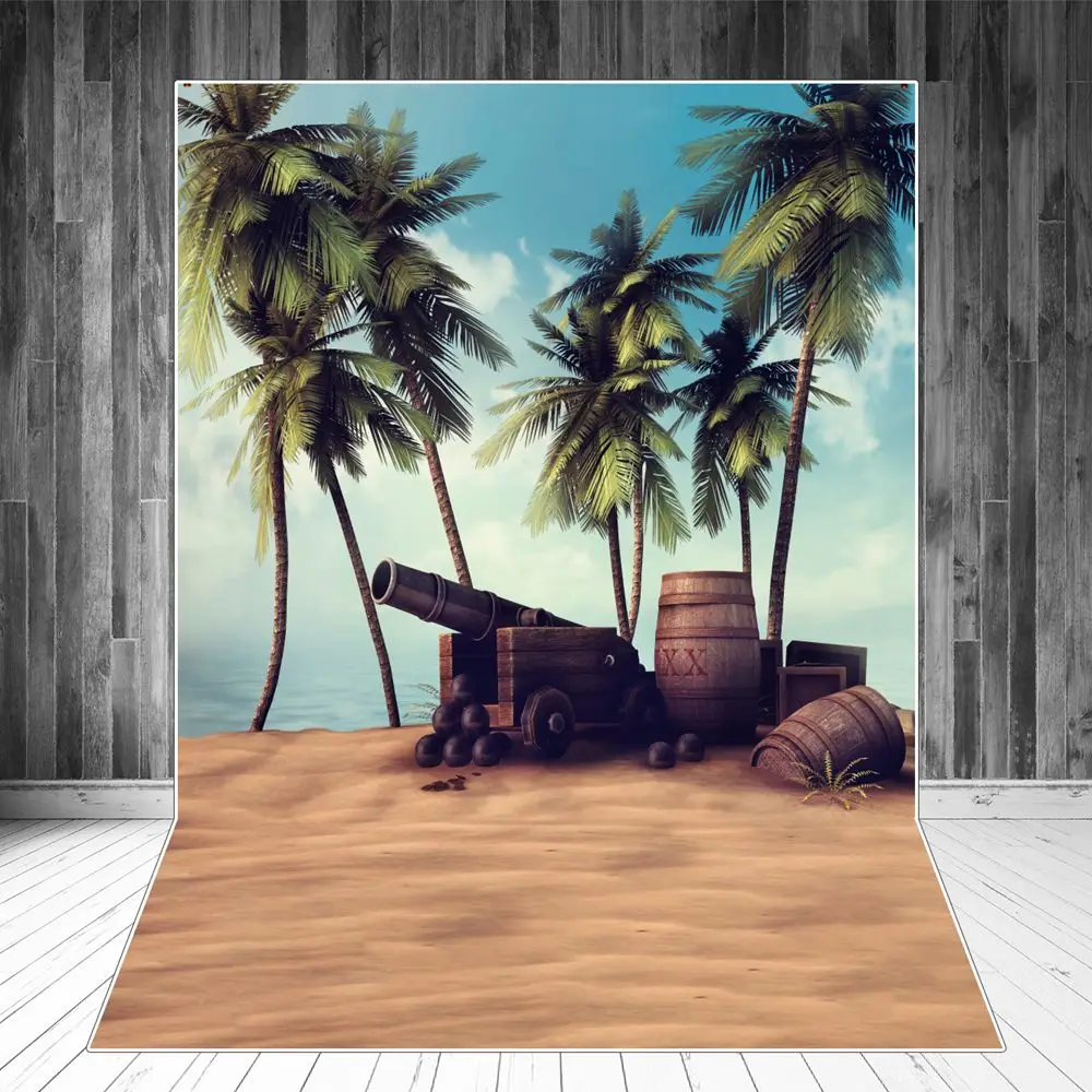 

Pirate Island Birthday Photography Backdrops Boy Or Girl Adventure Party Decoration Wall Photographic Backgrounds Portrait Props