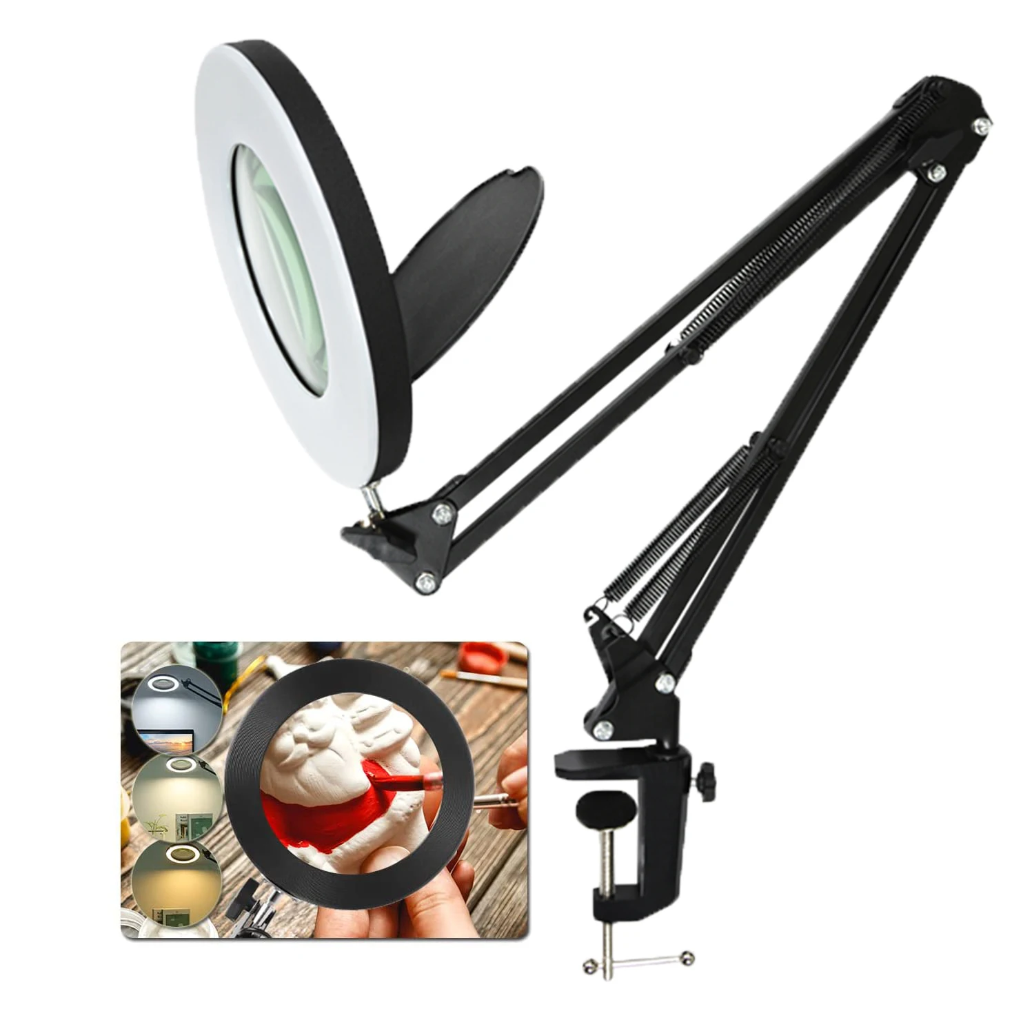 Увеличительное стекло с подсветкой 8 шт. 3 цвета USB 120 светодиодный | Инструменты