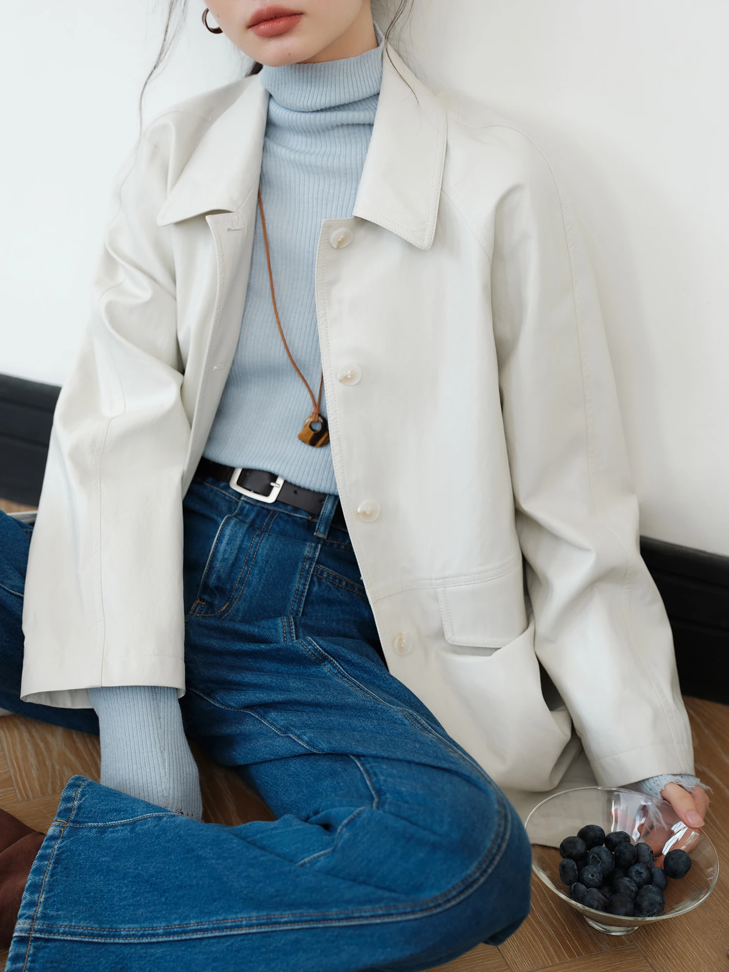 Куртка ZIQIAO Petite из искусственной кожи в американском ретро-стиле женская верхняя