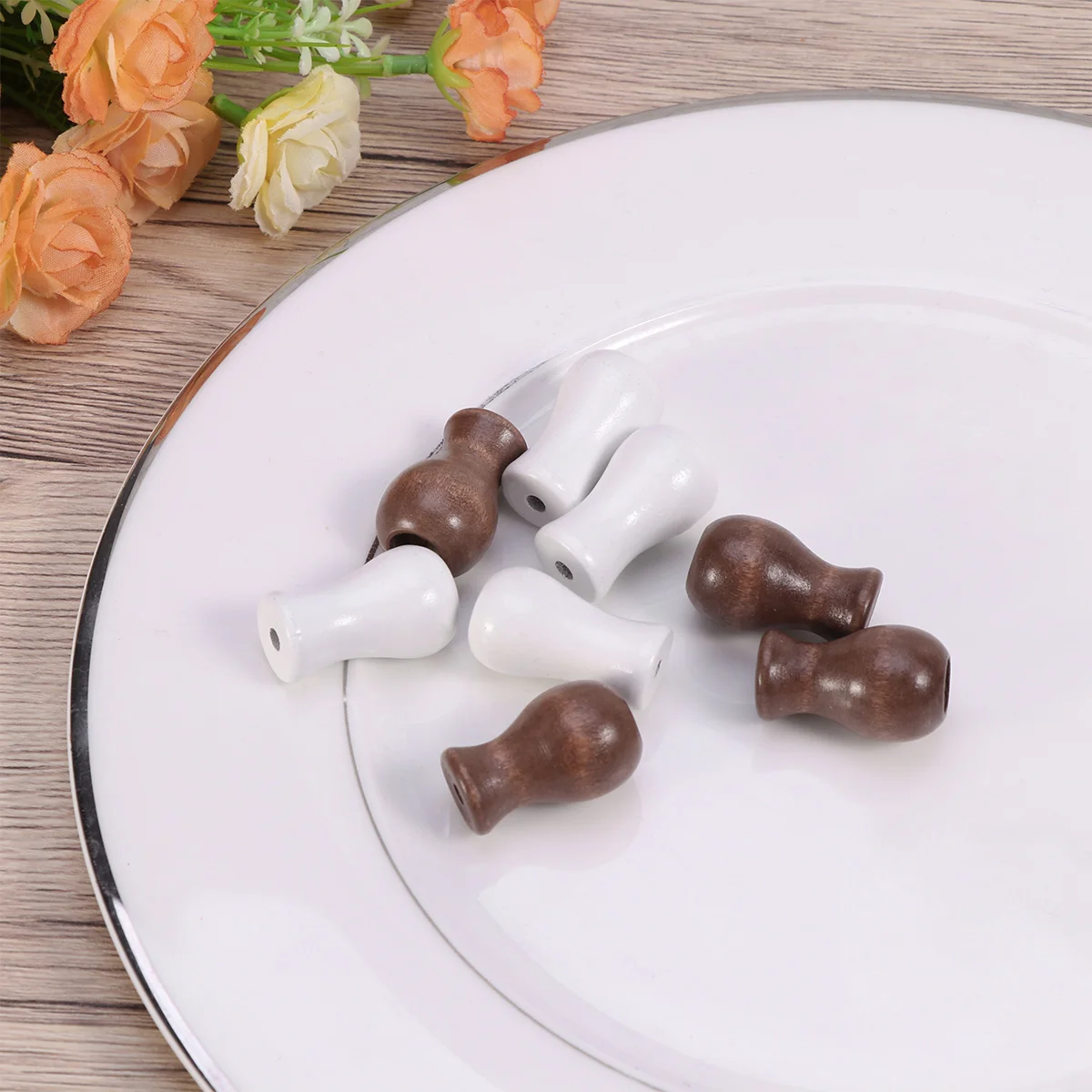 

8 Pcs White Curtain Window Blind Cord Knobs Roman Blinds Curtain Pendant White Blinds Pendant Curtain Component