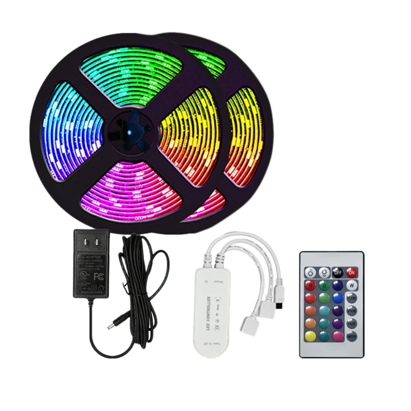 

Светодиодный светильник 5050Rgb App, умное приложение, пульт дистанционного управления с 24 кнопками, гибкий светильник с украшсветильник для сп...