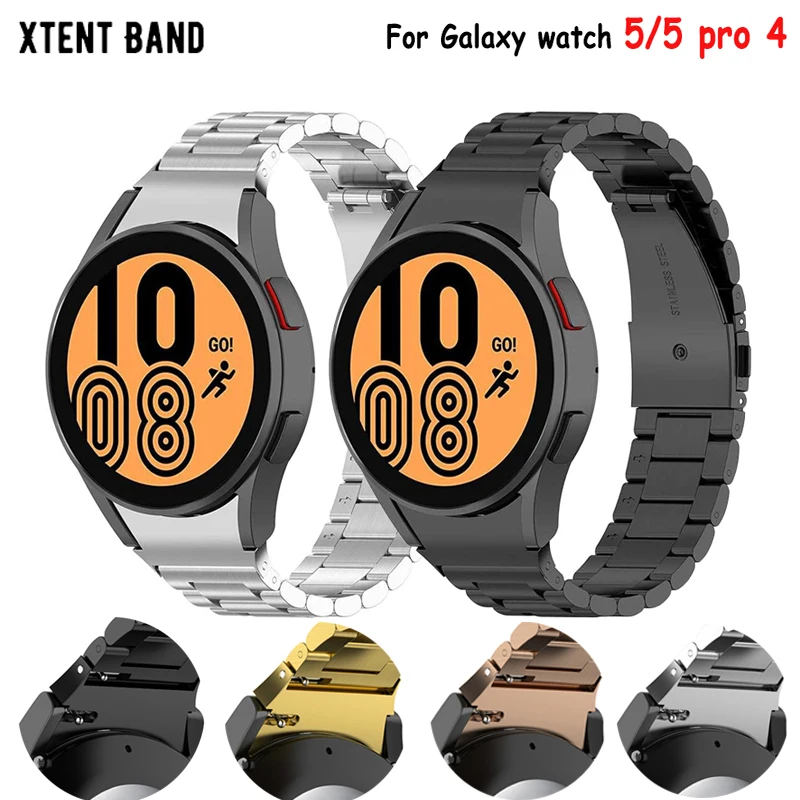 

Curved End Stainless Steel No Gap Metal Band For Samsung Galaxy Watch 5/5 Pro 46mm 42mm 44mm 40mm Replacement Strap Bracelet