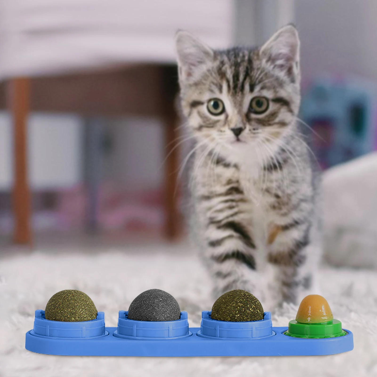 Игрушки для кошачьей мяты 4 в 1 съедобные котята мята на стену игрушки натуральная