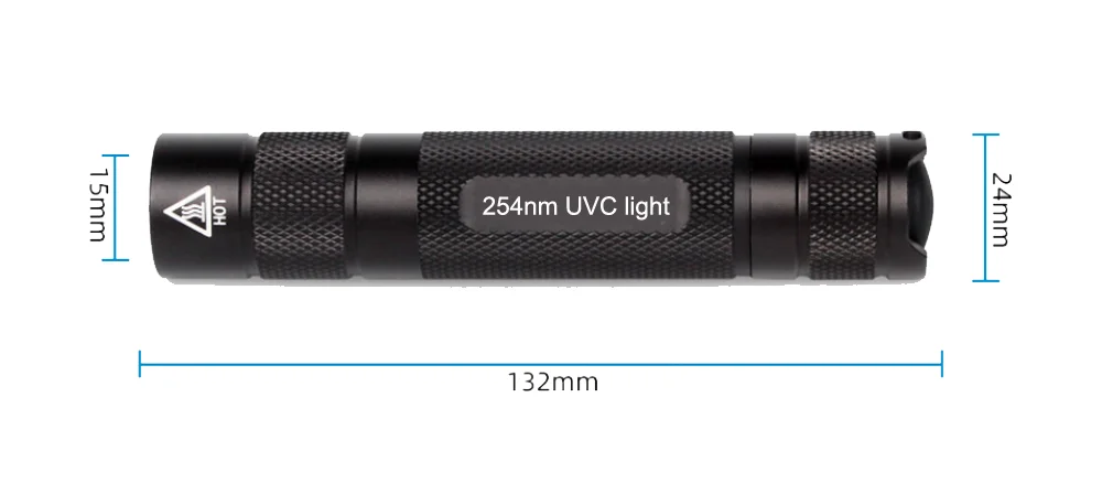 

Портативный UVC LED фонарик 254 нм