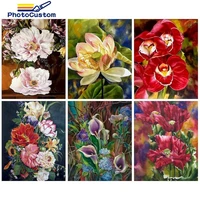 photocustom painting by number flower drawing on canvas handpainted art gift diy pictures by number animal kits home decor