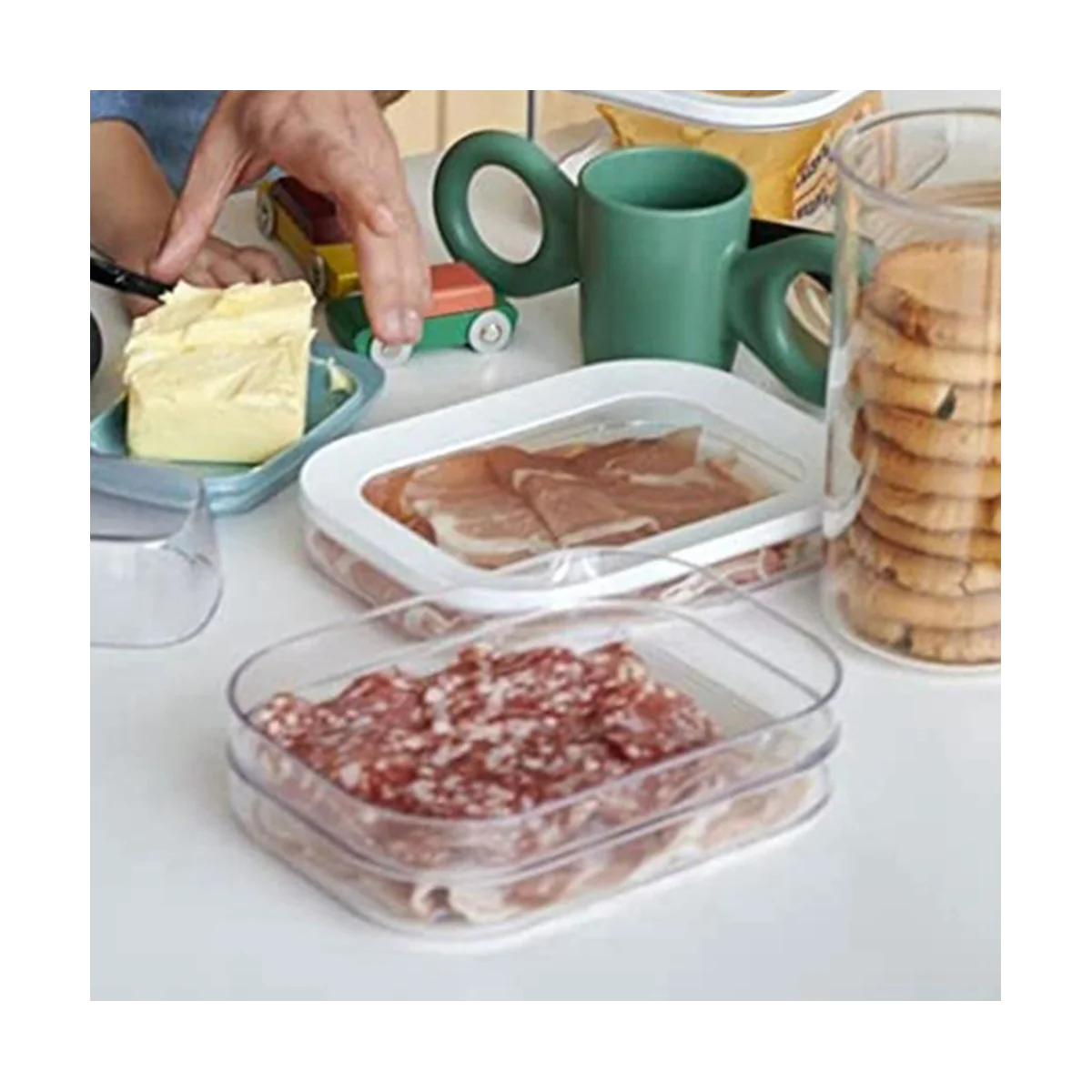 1 6 л с 3-уровневым контейнером для хранения мяса герметичная крышка подходит