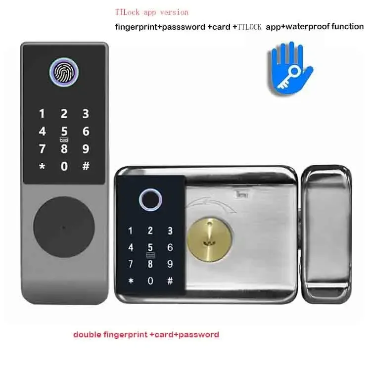 Смарт-замок Tuya электронный уличный с поддержкой Wi-Fi и блокировкой отпечатков