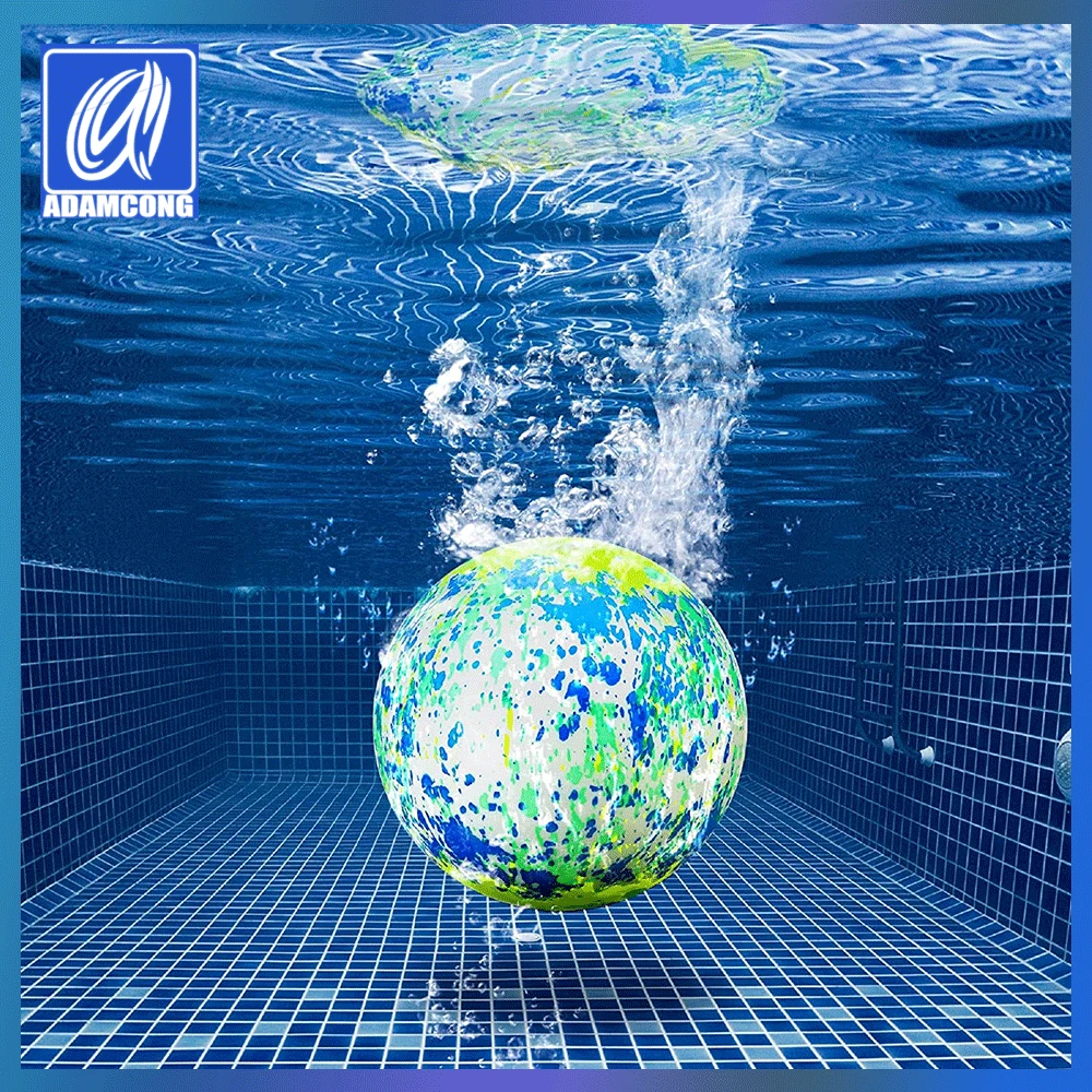 

Игрушечный Водяной мяч для бассейна, 9 дюймовый мяч для бассейна с адаптером для заливки воды, мяч для подводного плавания, подарок для семей...