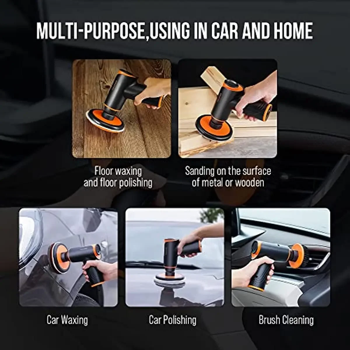 Беспроводная полировальная машинка 100 Вт 1800 об./мин.