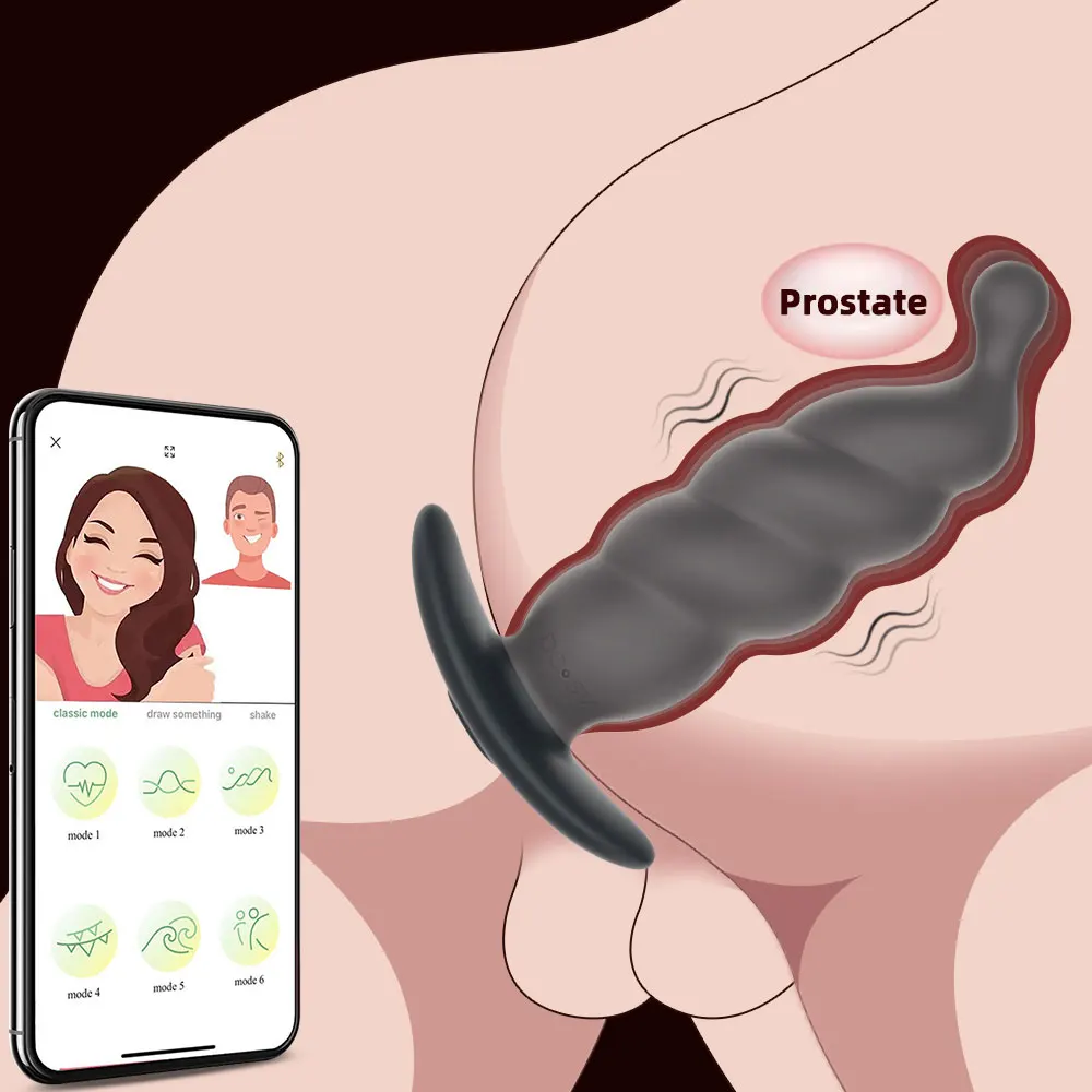 Беспроводное управление через приложение анальный вибратор Bluetooth Анальная
