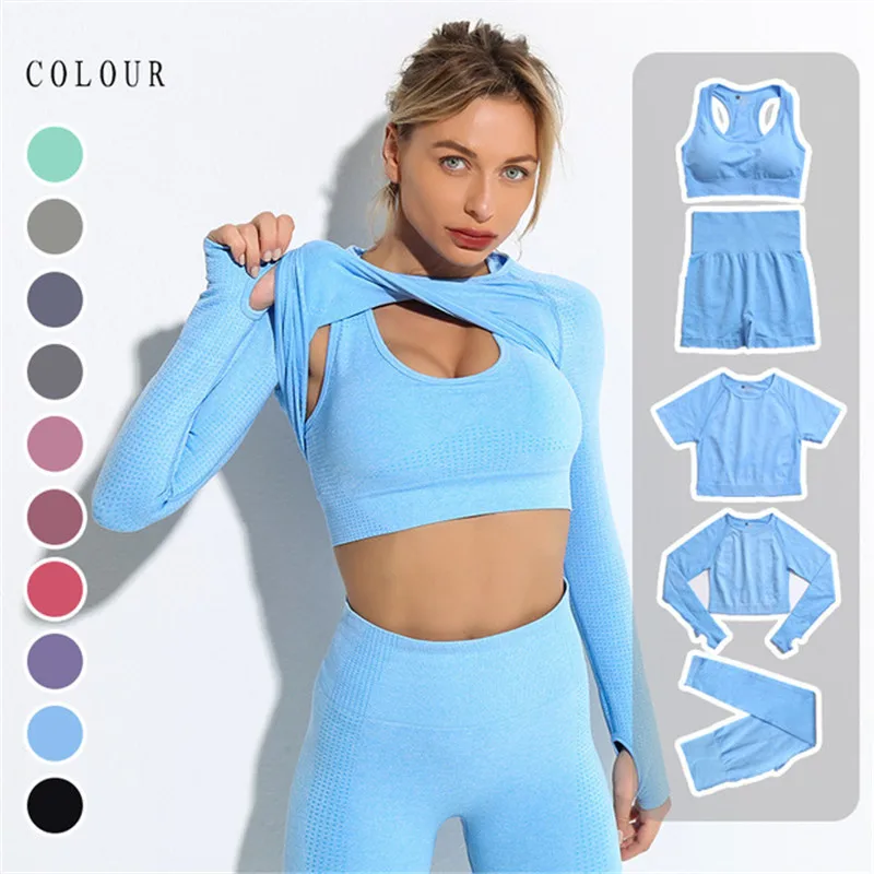

2021 Fitness Clothing Workout Clothes for Women Sport Seamless Yoga Set Gym Sport Outfit Suit Sportswear Gym Tracksuit Leggings