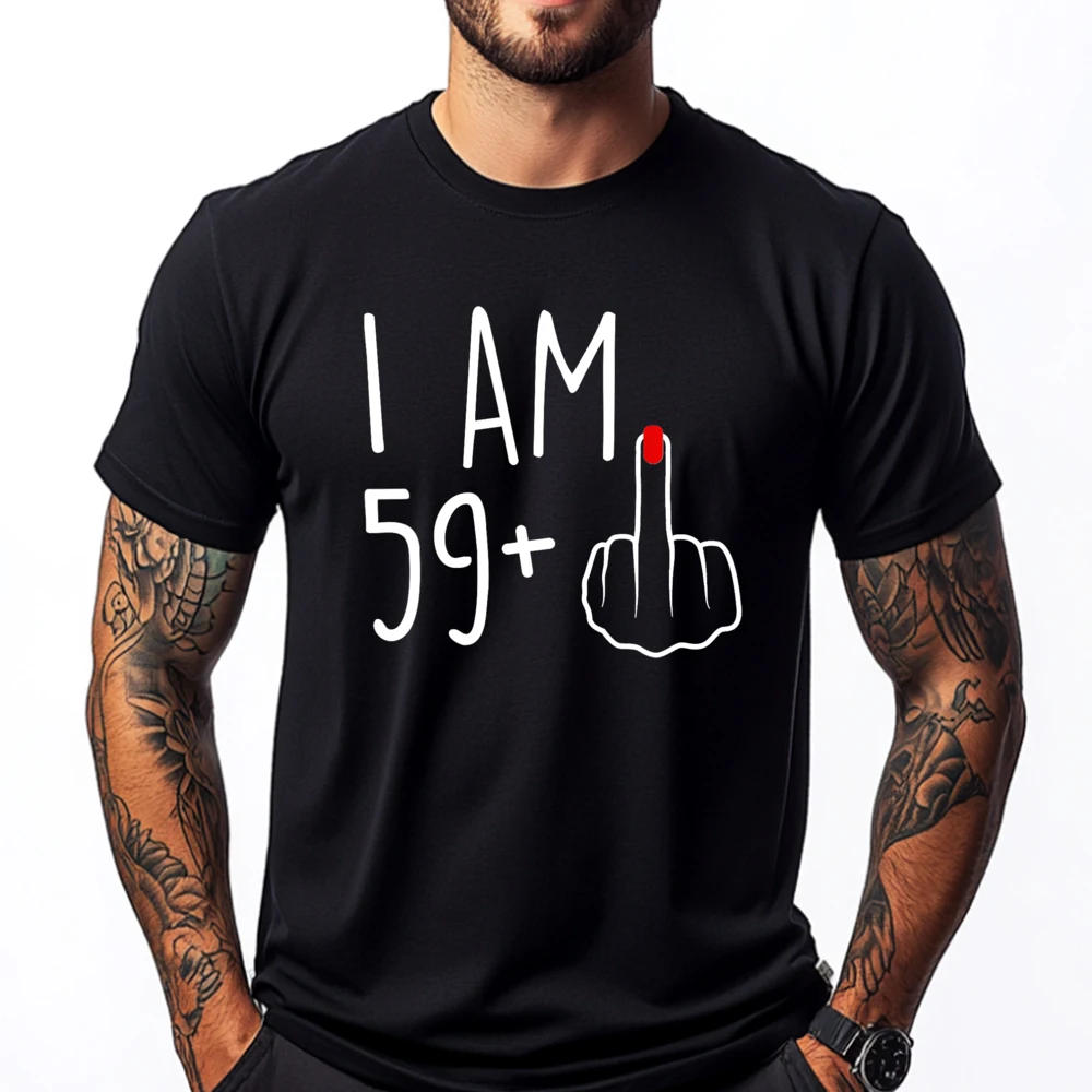 I Am 59 Plus 1 средний палец на 60-й день рождения для женщин и мужчин роскошная футболка