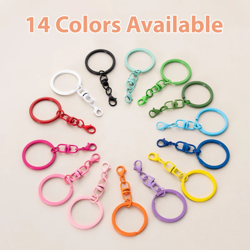 

10pcs Stainless Steel Key Rings Round Flat Line Split Rings Keyring for Jewelry Making Keychain DIY Findings Dropshipping
