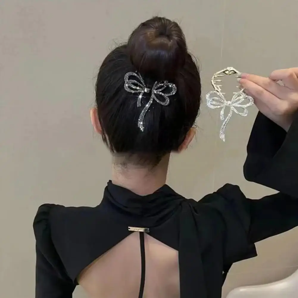 

Зажим для волос, темпераментная заколка для пучка волос, блестящая стразы, женский зажим для пучка волос