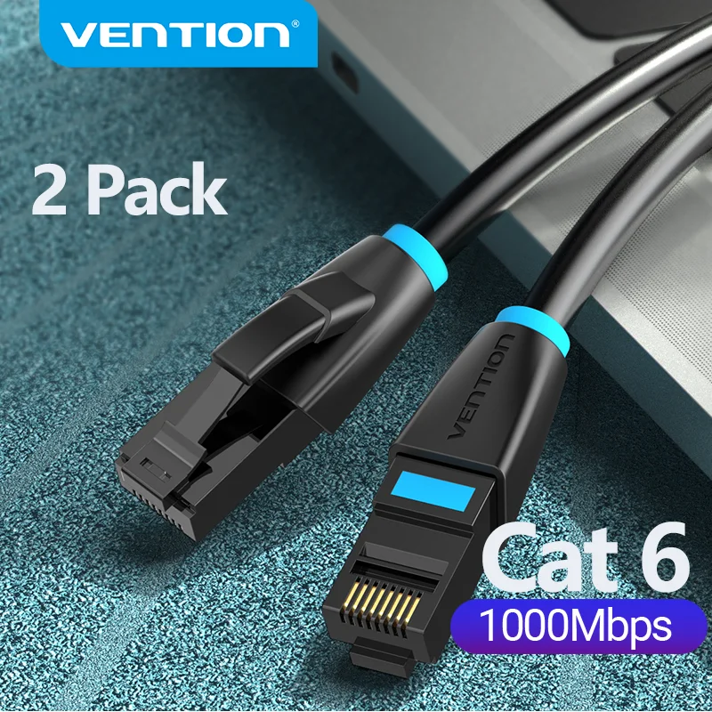 Vention 2 шт Ethernet кабель Cat6 гигабитный высокоскоростной Интернет Кабель 1000Mbps RJ45 сетевой шнур для ПК PS5 Xbox патч-кабель