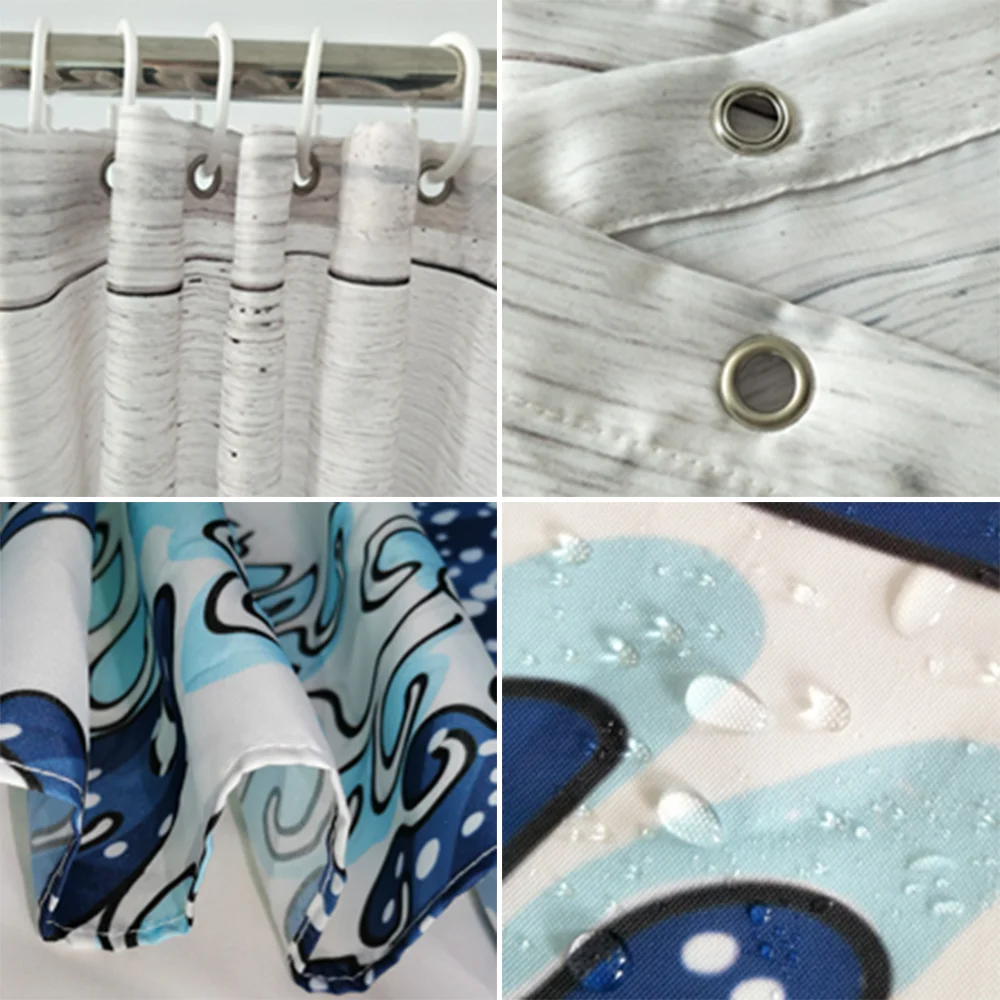 Забавная занавеска для ванной с котом водонепроницаемая душа из полиэстера