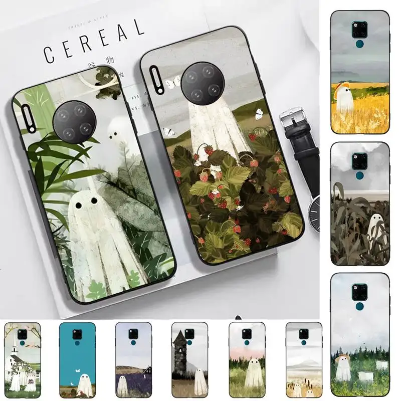 

Cute Ghost Phone Case for Huawei Mate 10 20 lite pro Y 5 6 7 8 9 prime 2019
