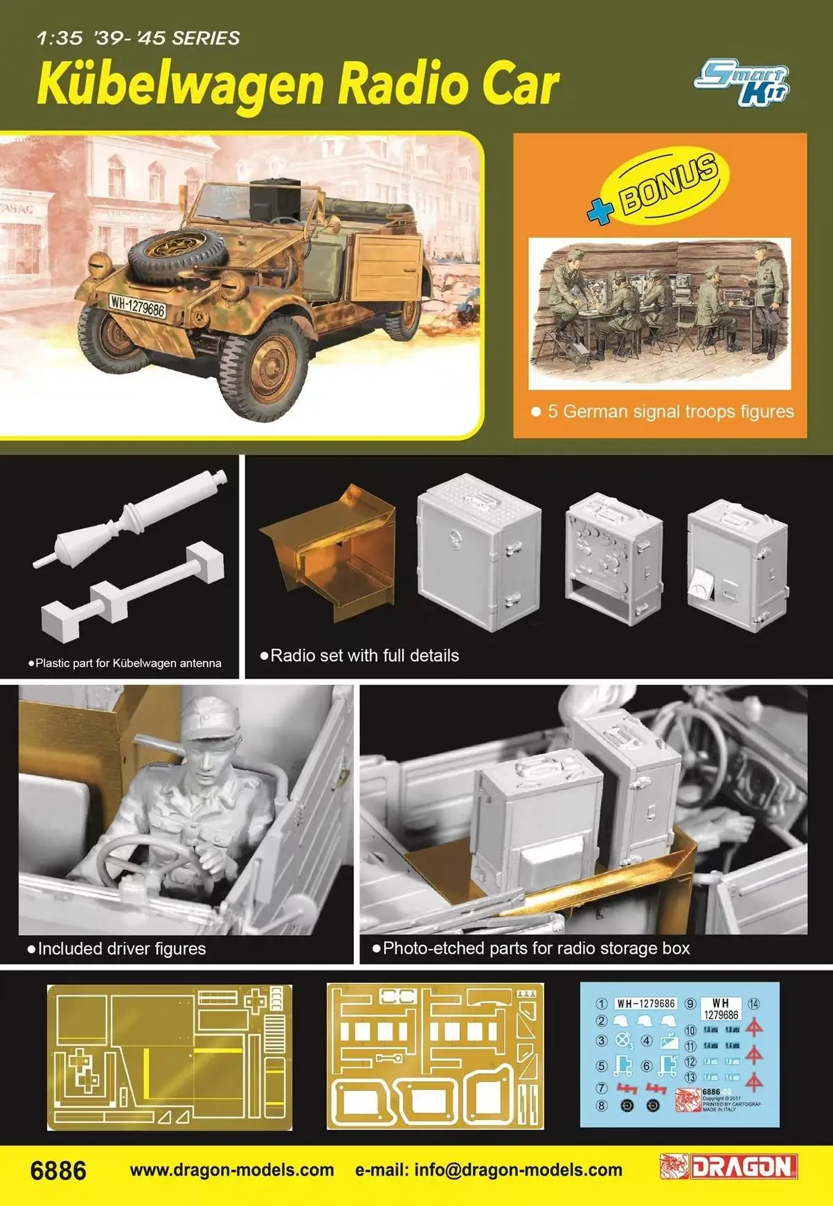 Модель радиомобиля Kübelwagen DRAGON 6886 1/35