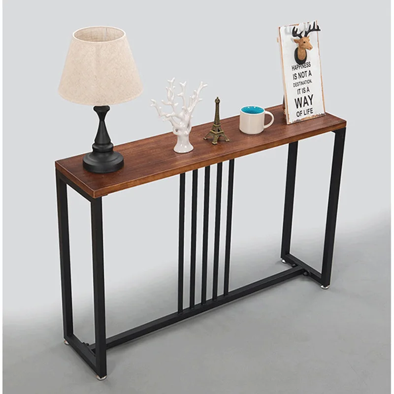 

Скандинавская приставка для прихожей, деревянный стол 100 см, длинный узкий боковой стол