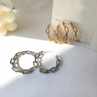 kshmir 2022 new earrings have geometric hollow out earrings metallic gold fashion earrings for women