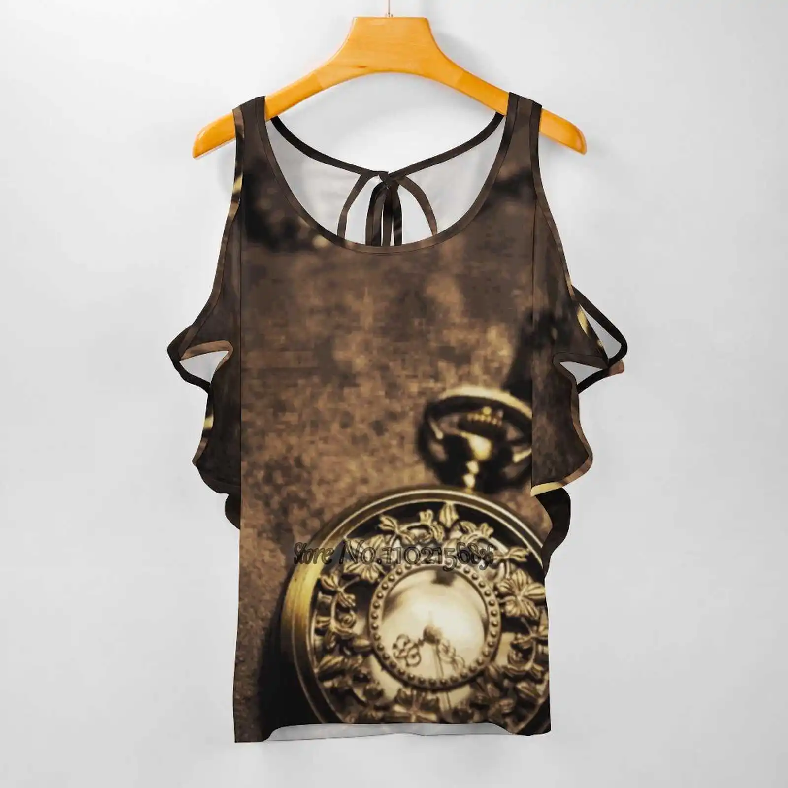 

Карманные часы с орнаментом, женская футболка на весну и лето, футболки с принтом, пуловер, топ, часы, карманный орнамент