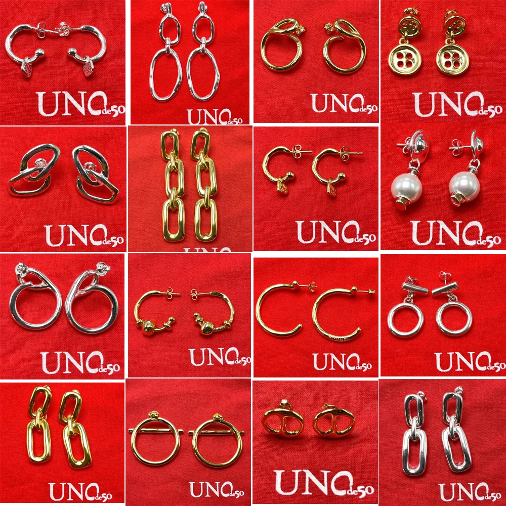 

New Fahmi HSC 2022 Version UNO DE 50 Stud Earrings - Unique Wolf Design Jewelry for Women1 earrings for women