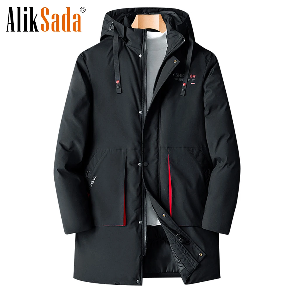 8Xl Winter New Lengthened Thick Parka Men Hooded Casual Fashion Warm Parka Men Windproof and Cold Pocket Plus Size Jacket Men
