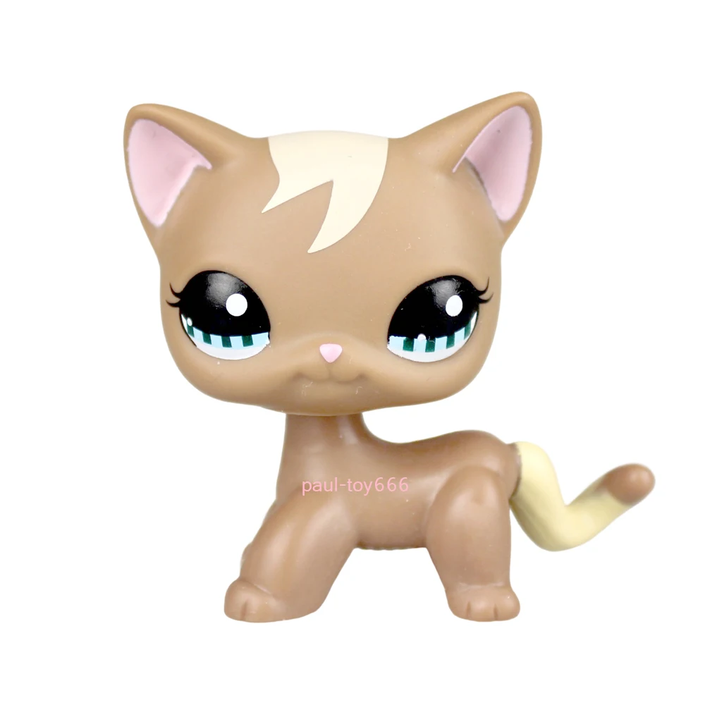 

YASMINE Pet Shop Mini Anime Brown Cat Kitty Pet Figure Toys lps #1170