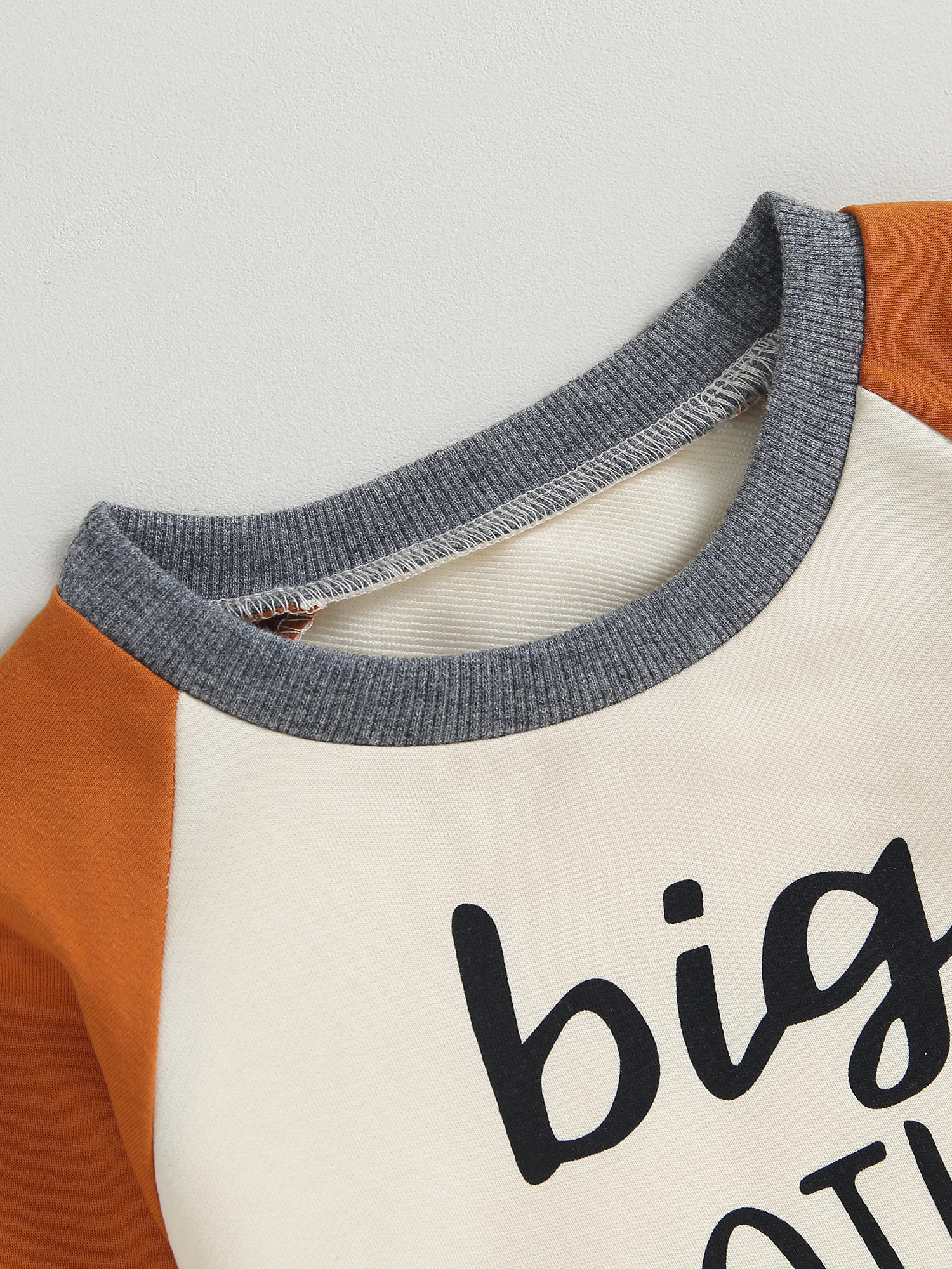 

Sibling Matching Sweatshirts Set Big Brother Little Brother Crewneck Oversized Long Sleeve Color Block Shirts Casual Pullover