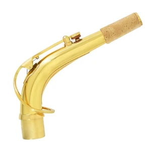 Saxophone Neck Connectors 24.5mm Diameter Saxophone Bend Neck Brass Golden Saxophone Bend Neck Parts for tenor Saxophone