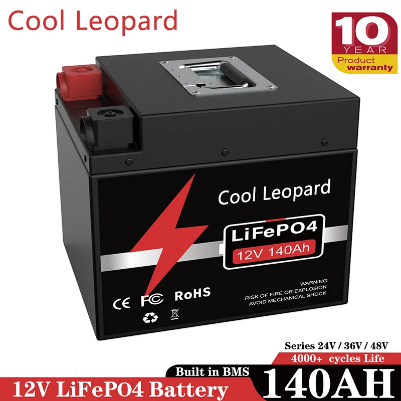 

New 12V 360Ah 140Ah 100Ah LiFePO4 Battery Pack Built-in BMS, For Golf Cart Solar Power System RV Lithium Iron Phosphate Battery