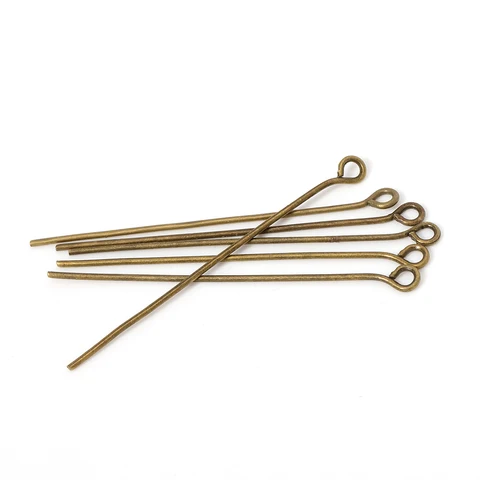 Металлические шпильки для глаз Ailimi 200 шт., золотые, бронзовые, 18-40 мм
