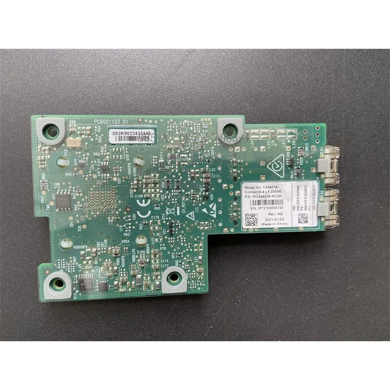 Фото Высокопроизводительная оптоволоконная карта 25G CX4421A с интерфейсом OCP, совместимая с AMD C6420 №3