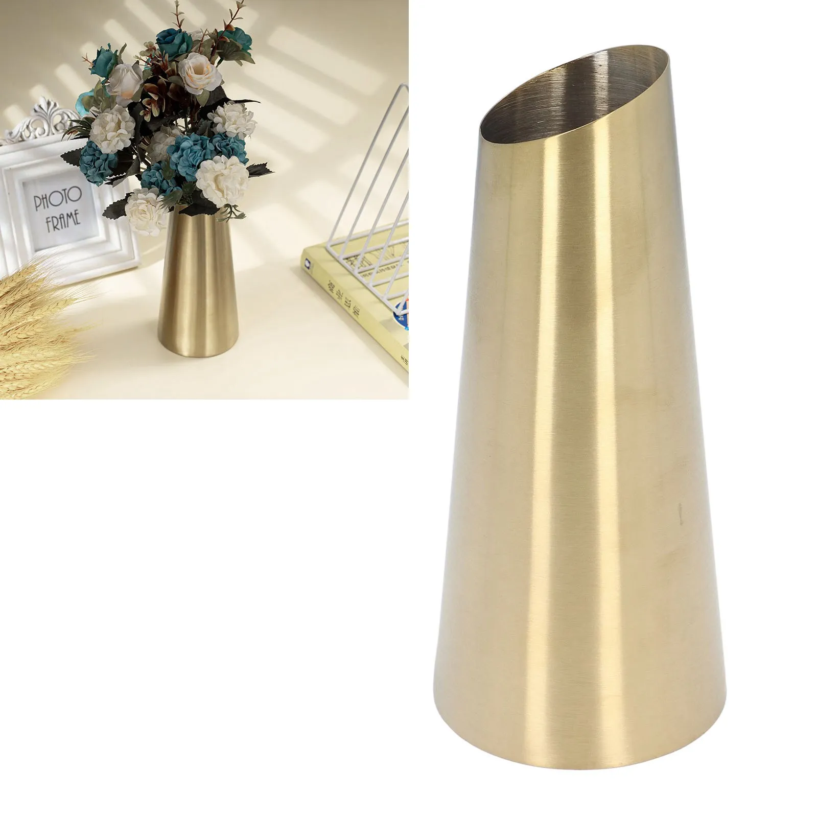 Маленькая Золотая Ваза Из Нержавеющей Стали 304 В Форме Ракушки Современный Стиль