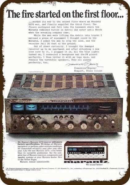 Новинка Sign1977 Marantz 2500 стереоприемник винтажный внешний вид копия металлический