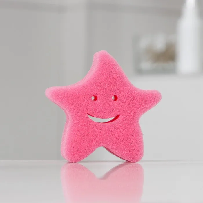 Губка для тела детская Звездочка 9×9 см |