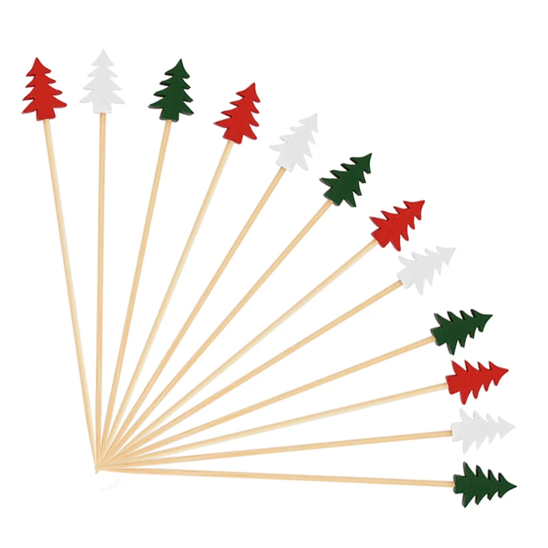 

Одноразовые рождественские бамбуковые шампуры Xunyihappy