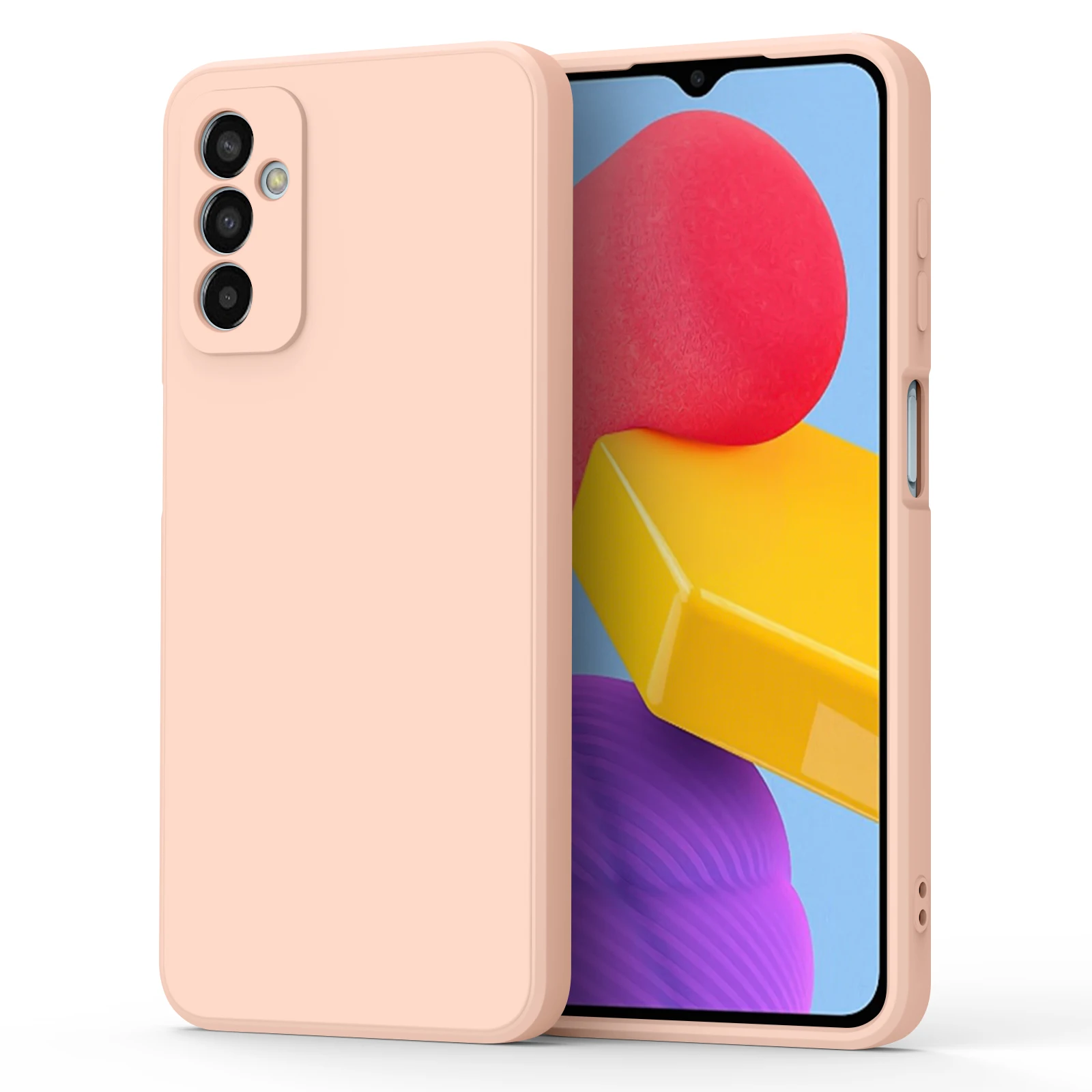 Квадратный силиконовый чехол для телефона Samsung Galaxy M13 4G противоударный защитный