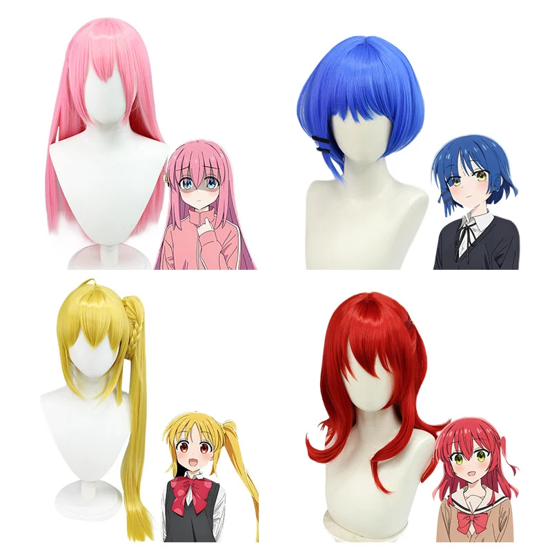 

Gotou Hitori Wig Anime Bocchi The Rock Yamada Ryo Cosplay Ijichi Nijika Cosplay Wig Heat Resistant Halloween Role Play Wig