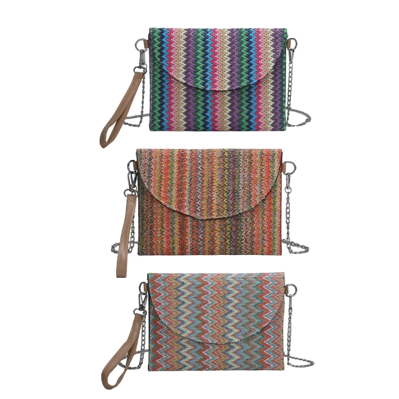 

Retro Casual Crossbody Bag for Women Girl Knitted Shoulder Bag All-matching Handbag Ethnic Style Casual Bag Female Pouch