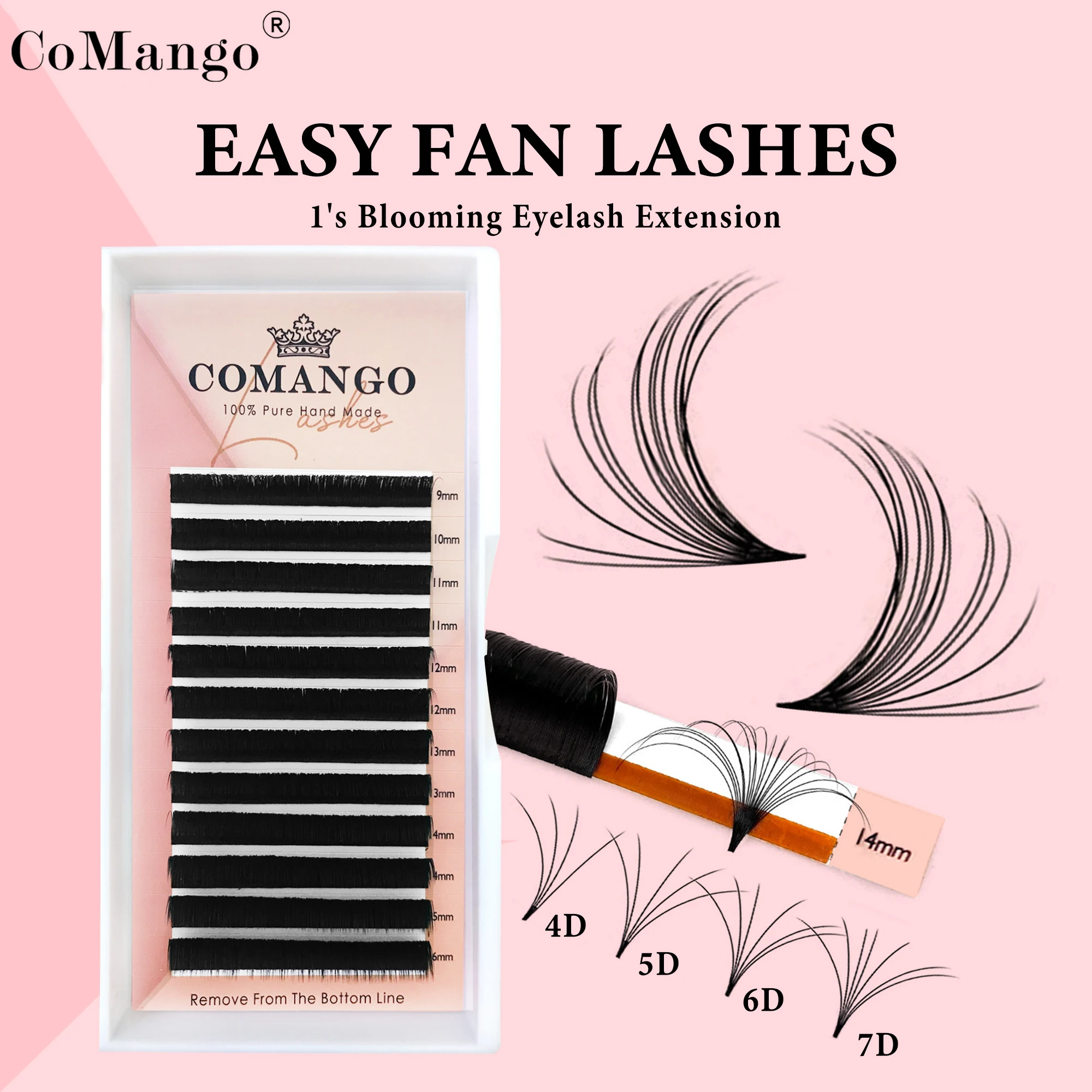 CoMango Easy Fan Lashes Extension DIY 2d/3d/4d/10d