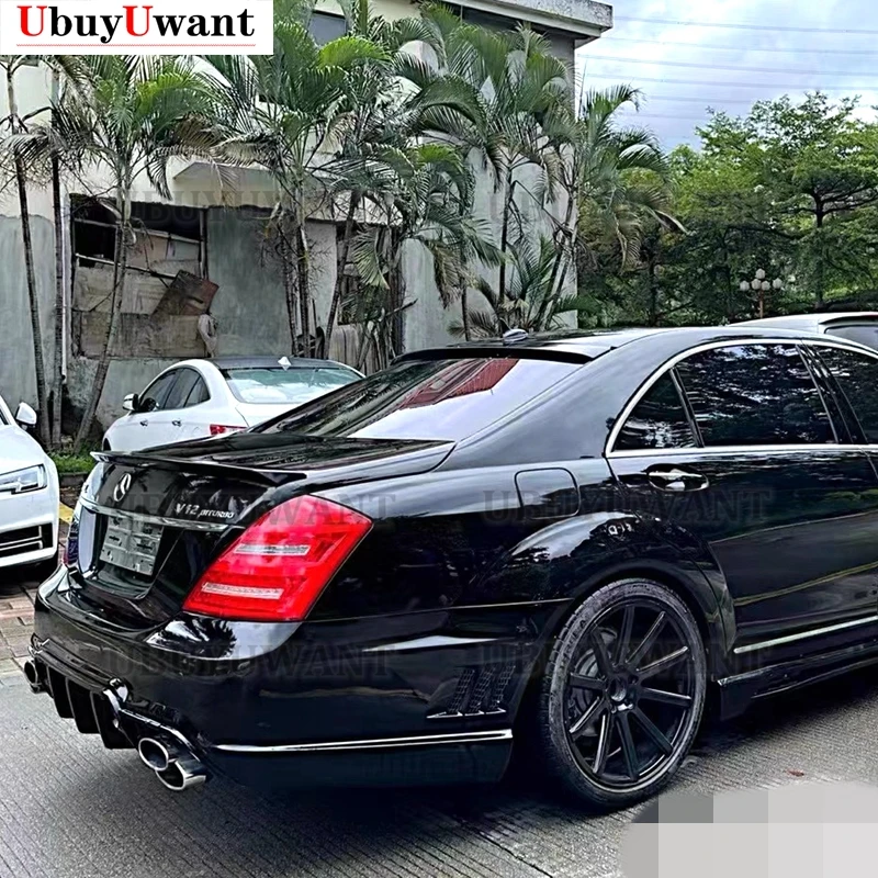 Спойлер на крышу и задний спойлер для Benz S класса W221 2007-2013 S65 высококачественный