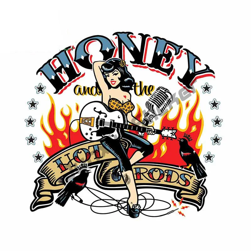 

Auto Car Stickers and Decals for Honey Hot Rods Anime Vinyl Car Wrap Motorcycle Bumper Laptop Decor Car Accessories KK13*12cm
