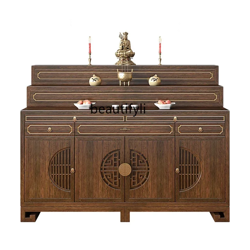 Новый алтарь в китайском стиле стол для курильницы из цельного дерева тибетский