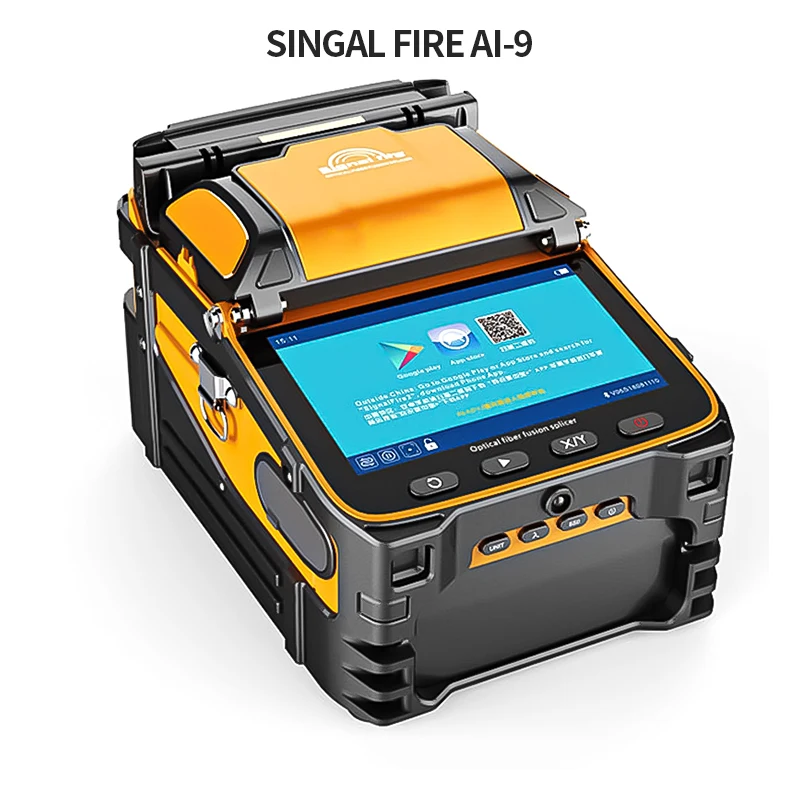 signalfire six motors AI-9 FTTH optic fiber Fusion Splicer 9 IN 1 MiNi OTDR +OPM Built-in 10mW VFL Light source 60KM JW3302S