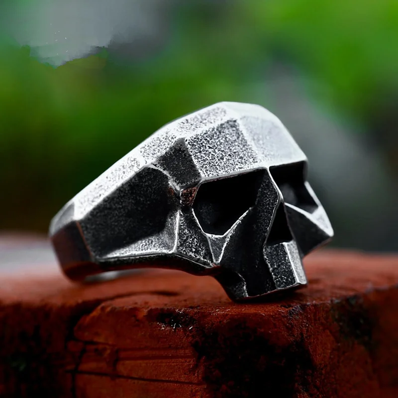 

New Design Robot Mask Stainless Steel Men Rings Punk Rock Trendy For Women Fashion Jewelry Halloween Creativity Gift Wholesale