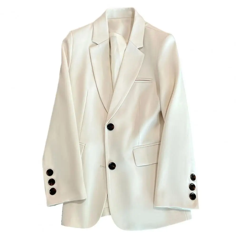 

Женский блейзер, Женская куртка, официальный однотонный деловой костюм с длинным рукавом в офисном стиле, Женское пальто, блейзер для женщин